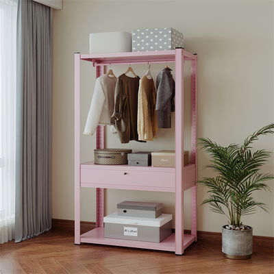 Metalen opbergkast ontworpen voor ruimtegebruik met verstelbare planken, sterk frame en vergrendelingsmechanisme