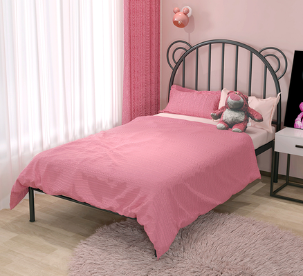 Modern Nordic Metal Bed Frame with Panda Ear Headboard Minimalist Princess Style Iron Bed for Bedroom, Available in 1.5m and 1.2m Sizes