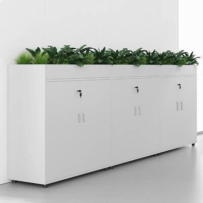 Staalplanterkas Top Eenheid met 3 individuele plantenruimtes Moderne metalen bloempot Display Rack voor binnentuin decoratie