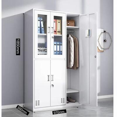 5 Door Steel Locker Cabinet with Individual Compartments, Metal Employee Wardrobe for Clothing and Personal Belongings in Offices, Schools and Gyms