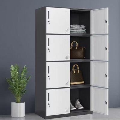 8 Door Steel Locker Cabinet with Individual Compartments Metal Employee Changing Room Locker for Schools Gyms,、 Factories and Staff Rooms