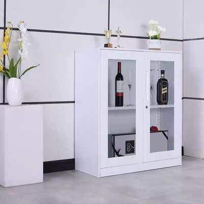 Narrow Steel Filing Cabinet with Knock-Down Design for Office Document Storage