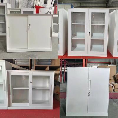 Narrow Steel Filing Cabinet with Knock-Down Design for Office Document Storage
