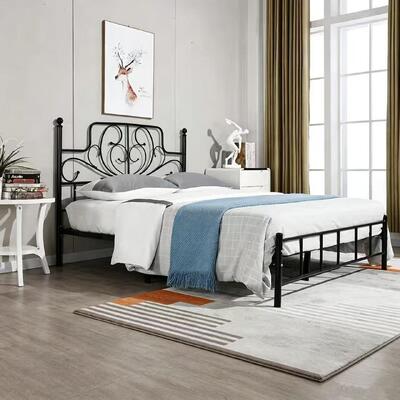 Single Metal Bed for Staff Dormitories Factory Direct Steel Bed in Multiple Sizes