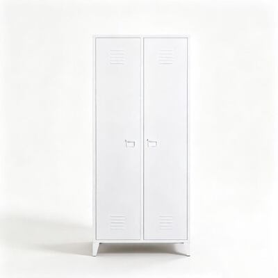 2 Door Steel Locker Cabinet with Raised Legs for Employee Changing Rooms