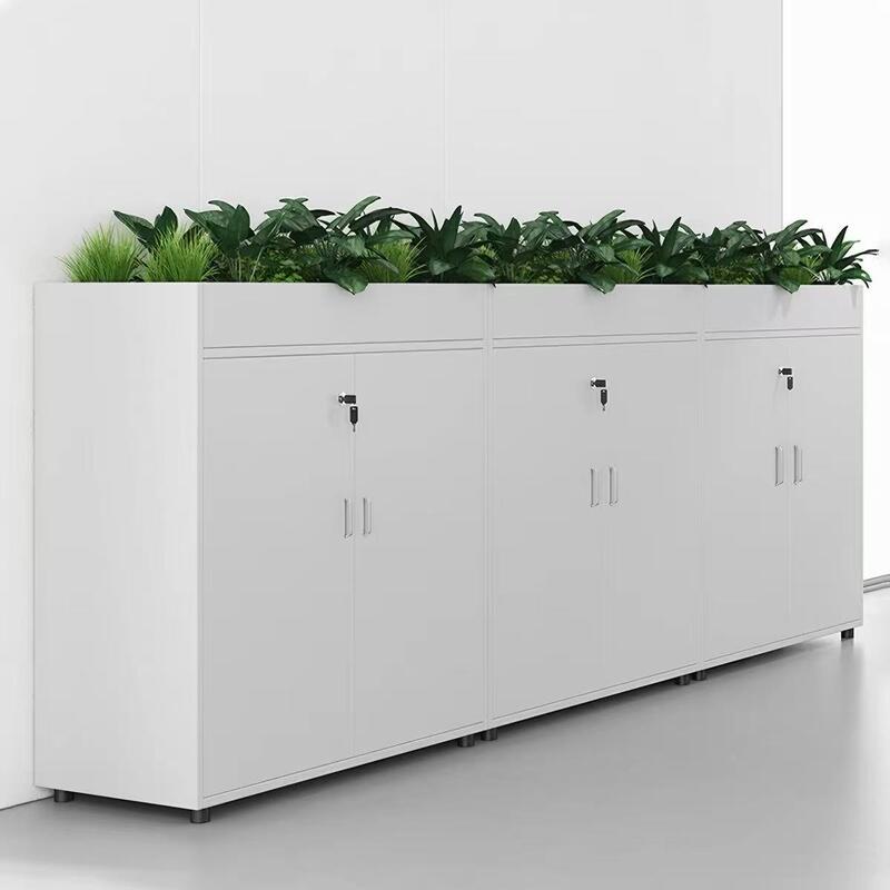 Staalplanterkas Top Eenheid met 3 individuele plantenruimtes Moderne metalen bloempot Display Rack voor binnentuin decoratie