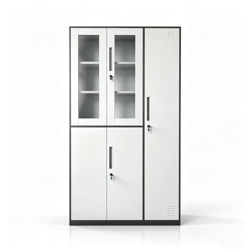 5 Door Steel Locker Cabinet with Individual Compartments, Metal Employee Wardrobe for Clothing and Personal Belongings in Offices, Schools and Gyms